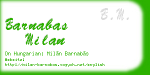 barnabas milan business card