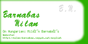 barnabas milan business card